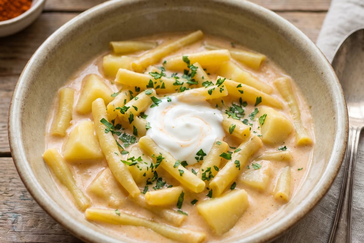 Yellow wax bean stew