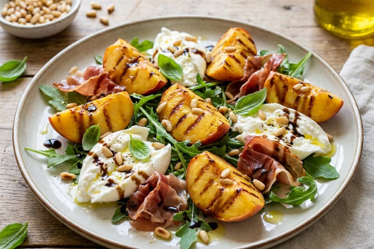 Grilled Peach and Burrata Salad | Summer Medley of Flavors