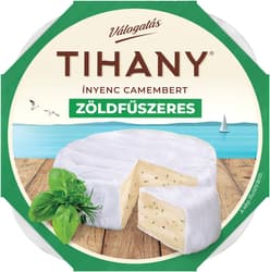 Tihany Ínyenc zöldfűszeres camembert sajt