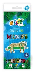 Coloured pencil set, triangular, COOL BY VICTORIA "Wildlife", 12 different colour