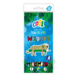 Cool By Victoria Színes ceruza készlet, háromszögletű, "Wildlife", 12 különböző szín