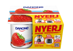 Danone Eper ízű, élőflórás, zsírszegény joghurt (4x125g)