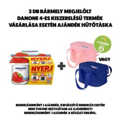 Danone Eper ízű, élőflórás, zsírszegény joghurt (4x125g)