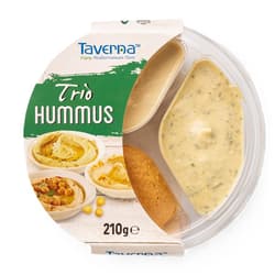 Taverna Hummus Trio - Oriental, Tomato, Coriander 210 g