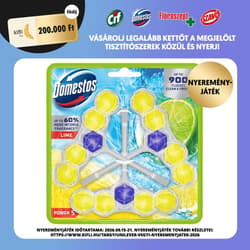 DOMESTOS Power5 Toilet Freshener Block, Lime, 3x50g