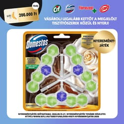 DOMESTOS Aroma Lux WC freshener block, White Rose Dream, with concentrated essential oils, 3x50g