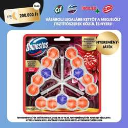 DOMESTOS Aroma Lux WC frissítő blokk, Dahlia Wish, koncentrált illóolajokkal, 3x50g