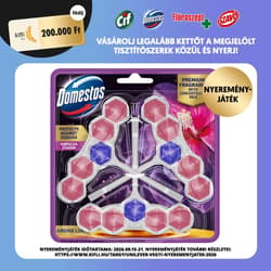 DOMESTOS Aroma Lux WC freshener block, Hibiscus Charm, with concentrated essential oils, 3x50g