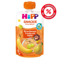 Hipp Bio Snackie körte-banán-szőlő zabbal 1 éves kortól