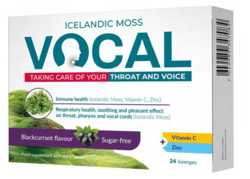 Vocal lozenges blackcurrant flavoured 24 pcs