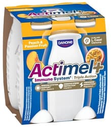 Actimel Triple Action Peach Passionfruit Yoghurt Drink (4x100ml)