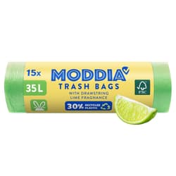 Moddia Szemeteszsák zárószalaggal 35l zöld, lime illattal