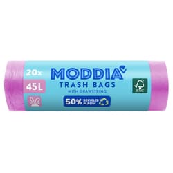 Moddia szemeteszsák zárószalaggal 45l rózsaszin