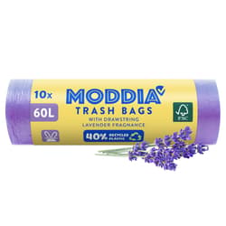 Moddia szemeteszsák zárószalaggal 60l lila, levendula illattal