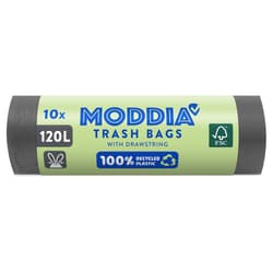 Moddia szemeteszsák zárószalaggal 120l fekete