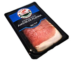 Sliced English bacon smoked with beech wood