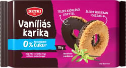 Detki cukormentes Vaníliás karika étbevonóval