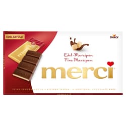 Merci táblás étcsokoládé marcipánnal töltve