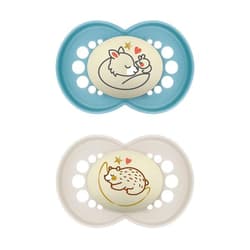 MAM Original Night pacifier DOUBLE 6+ months boy