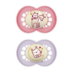 MAM Original Night pacifier DOUBLE 6+ months girl