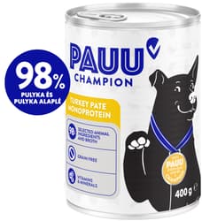Pauu Champion Monoprotein pâté turkey for dogs