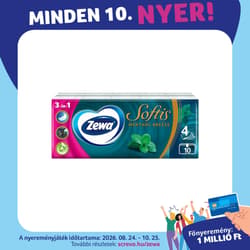 Zewa Softis 4 rétegű papír zsebkendő Menthol Breeze 10 x 9 db