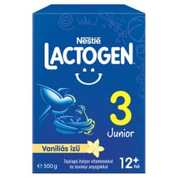 Lactogen 3 Junior Vaníliás ízű Tejalapú italpor vitaminokkal és ásványi anyagokkal 12 hónapos kortól 500 g