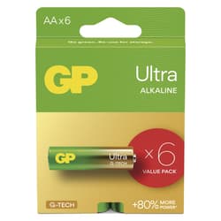 GP Ultra Alkaline Battery LR6 (AA), 6 pcs