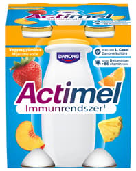 Actimel Low Fat, Live Cultured Mixed Fruit Flavoured Yoghurt Drink (4x100 ml)