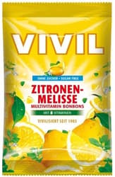 VIVIL cukormentes citromfű ízű töltetlen keménycukor édesítőszerrel és hozzáadott vitaminokkal