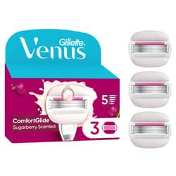 Gillette Venus ComfortGlide Miami Borotvabetét Sugarberry Illattal Női Borotvához, 3 db