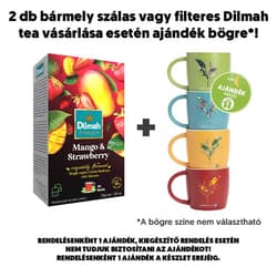 Dilmah Mangó & Eper aromás fekete tea aromazáró dobozban