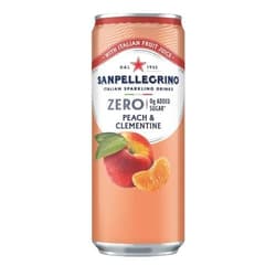 San pellegrino Peach-Clementine Zero őszibarack-mandarin ízű szénsavas üdítőital (hozzáadott cukor nélkül)