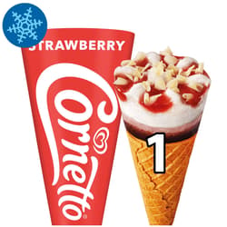 CORNETTO Tölcséres Jégkrém Eper 125ml