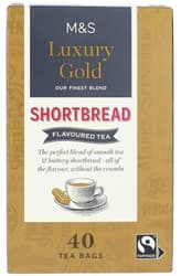 Marks & Spencer 40 Luxury Gold Shortbread Flavoured Tea 116g