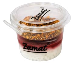 Zamat Tápióka puding epres öntettel és kókuszos granolával