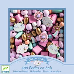 Djeco Fagyöngy készlet - Szivárvány - Wooden beads