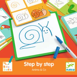 Djeco Rajzolás lépésről lépésre - Állatok - Step by step Animals and Co