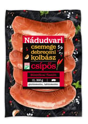 Nádudvari Erős Pistás csípős, füstölt sertés debreceni kolbász