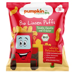 Pumpkin Organics Bio Lentil Puffs with Tomatoes, Carrots and Herbs 12 m+