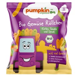 Pumpkin Organics Bio Zöldség Pufi sütőtökkel, paradicsommal és spenóttal 12 hónapos kortól