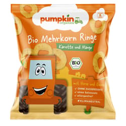 Pumpkin Organics Bip Multigrain Rings with Carrot & Mango 8m+