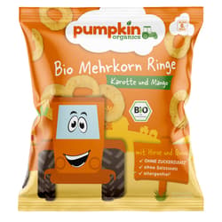 Pumpkin Organics Bio Sokgabonás Karika Snack Mangóval és répával 8 hónapos kortól
