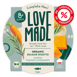 Lovemade Organic Bio Bulgur rizottó sütőtökkel sárgarépával és rozmaringgal 8 hónapos kortól