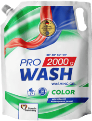 PRO WASH Színes mosógél (utántöltő) 2000 ml