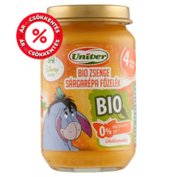 Univer Bio Zsenge Sárgarépa főzelék Zöldségpüré 4 hónapos kortól