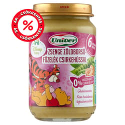 Univer Zsenge zöldborsófőzelék csirkehússal Bébiétel 6 hónapos kortól