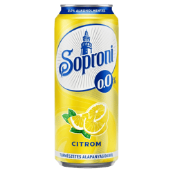 Soproni Citrom 0.0% alkoholmentes sörital 0,0% 0,5l doboz