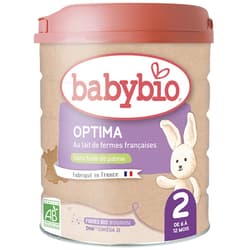 BabyBio Optima 2 Tehéntej alapú anyatej-kiegészítő tápszer 6 hónapos kortól