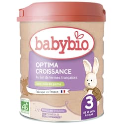 BabyBio Optima 3 Tehéntek alapú anyatej-kiegészítő tápszer 10-36 hó